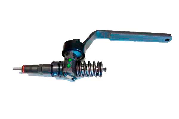 Пример использования ключа для демонтажа и регулировки гайки электромагнита насос-форсунки Audi и VW 1.9 TDI (Bosch) на стенде